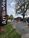 Kveldens vinner av kvinneklasse, Marit Aamdal, ut fra start.