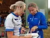 De to raskeste i langløypa, Anne Marit Bordal og Wenche Trolsberg, diskuterer kveldens løype flittig.
