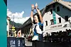 Sara-Rebekka Færø Linde dansende glad over mål i Slovenia lørdag.