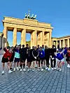 Morgenjogg: Springtime var i Berlin med en større gruppe fra Norge og Sverige. Her er noen av de som var med på morgenjoggen dagen før løpsdagen.