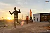 Start i Hamarkarusellen ved Prestrudhallen i lav kveldssol.