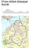 Løypekart og profil - 17 km