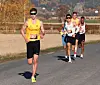 Etter 6,5 km: Forfølgerne 212 Orø Olsen, 239 Latsepov, 207 Svela, 235 Brkineh og bakerst Fissehatsion