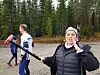 Løypelegger Nina Smestad med info før start.