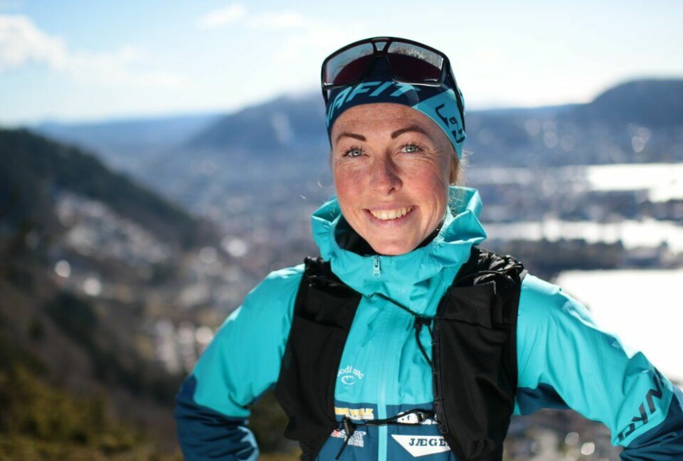 Eli Anne Dvergsdal på Sandviksfjellet. (Foto: Arne Dag Myking) Eli Anne Dvergsdal på Sandviksfjellet