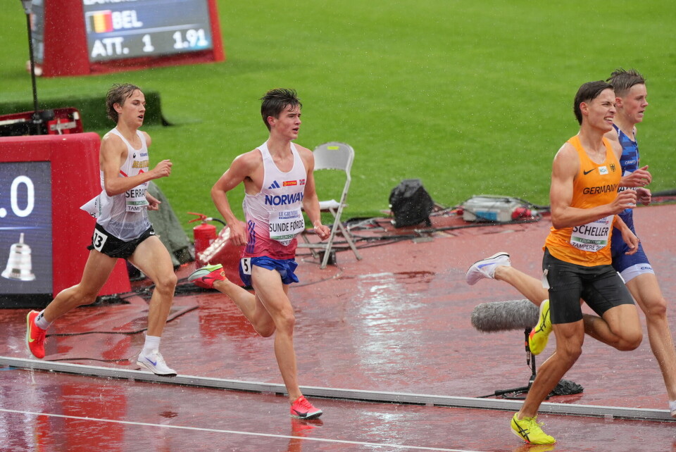 Åsmund Sunde Førde var godt med til det var 400 meter igjen av løpet. (Foto: Einar Børve)