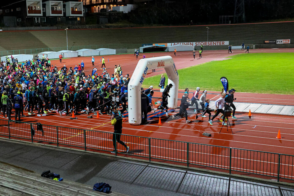 Porten er trang i starten, men tiden din starter ikke før du passerer start.