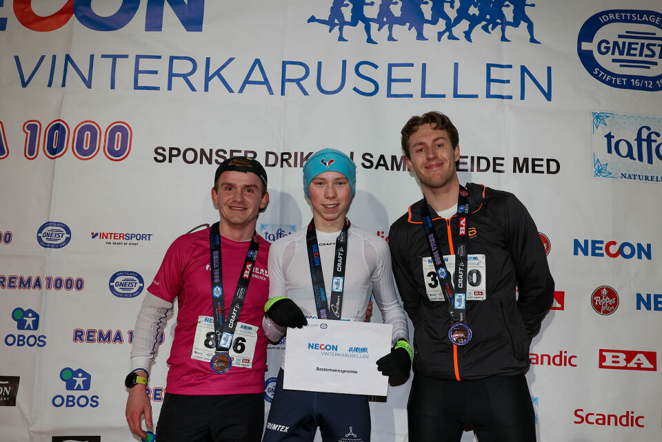 Alexander Wolff, Markus Galleberg og Marcus Conesa var de tre beste menn på 5 km.