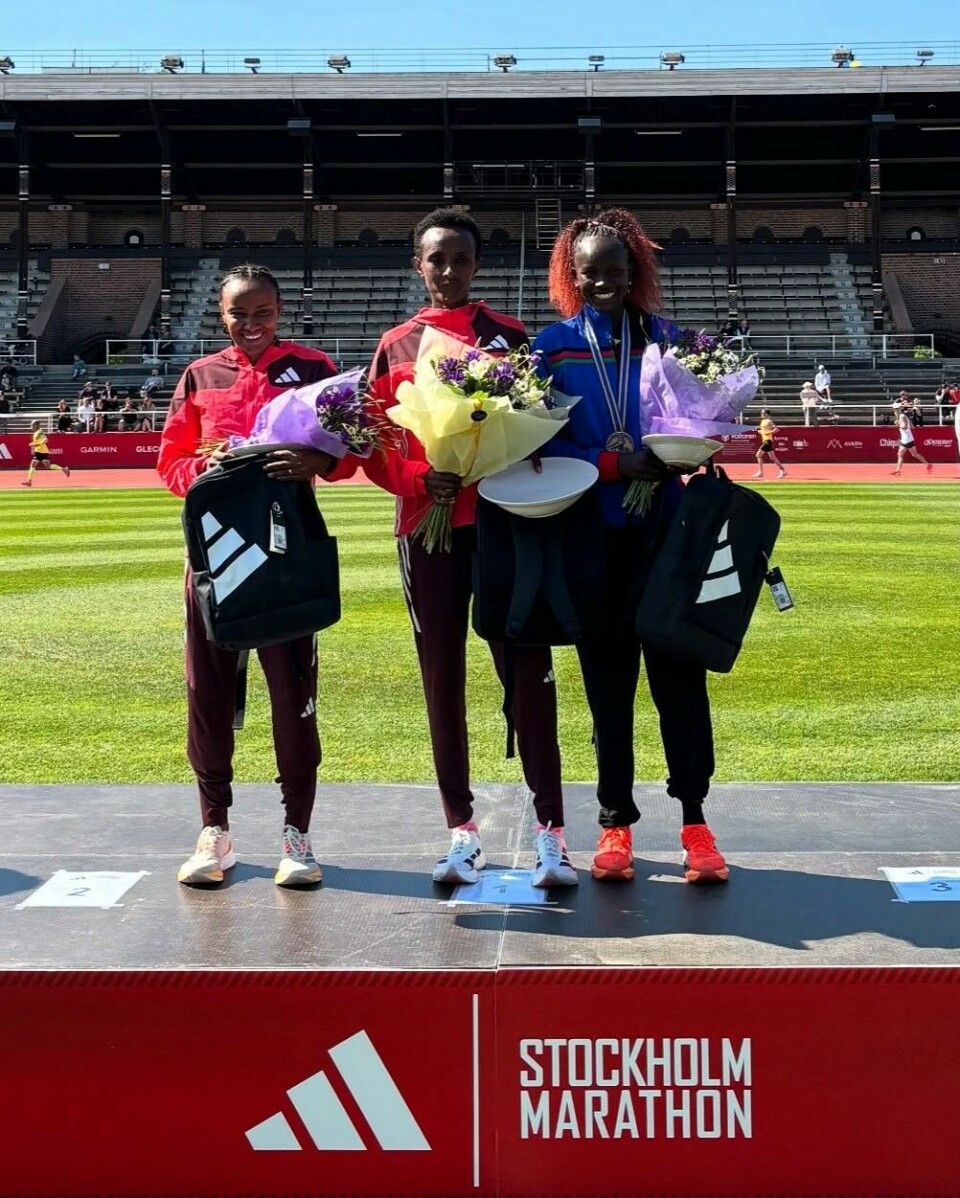 Seierspallen for kvinner med 2 x Etiopia og Sudan. (Foto: arrangøren)