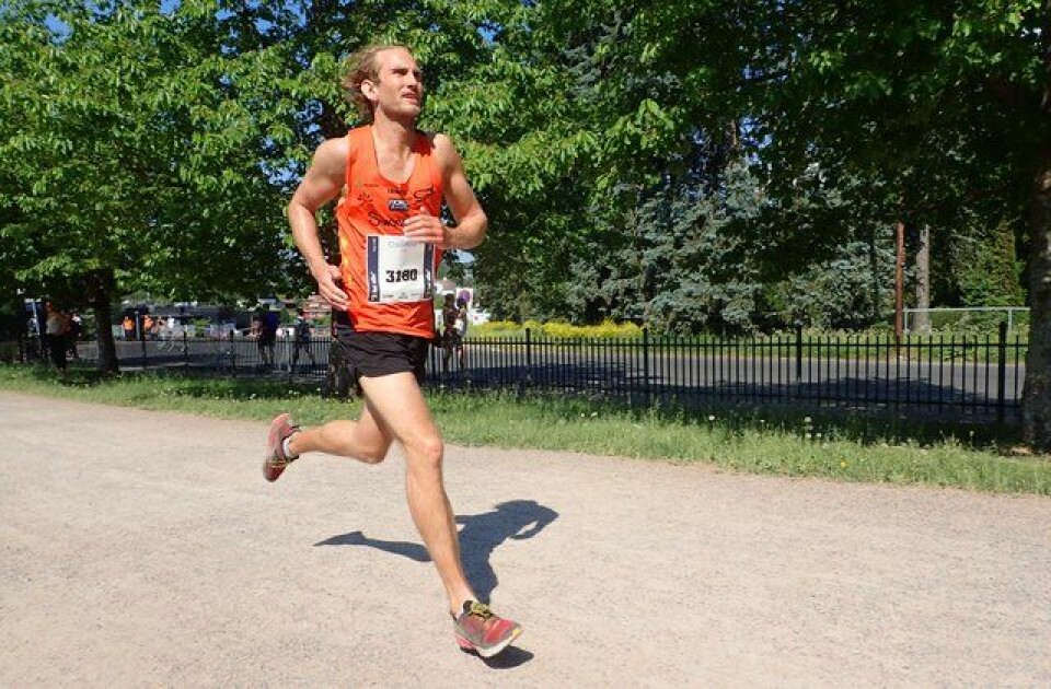 Suveren: Thomas Asgautsen ledet klart allerede etter 1 km av 3 kilometeren i Oslomila. Foto: Marianne Røhme Oslomila med 3 og 10 kilometer