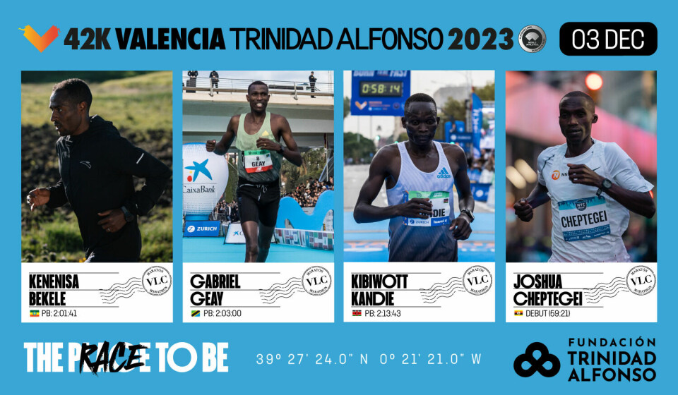 Eliten går for rekorder og OL-billetter i Valencia Marathon 3. desember