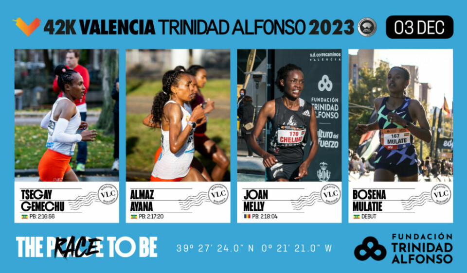 Eliten går for rekorder og OL-billetter i Valencia Marathon 3. desember