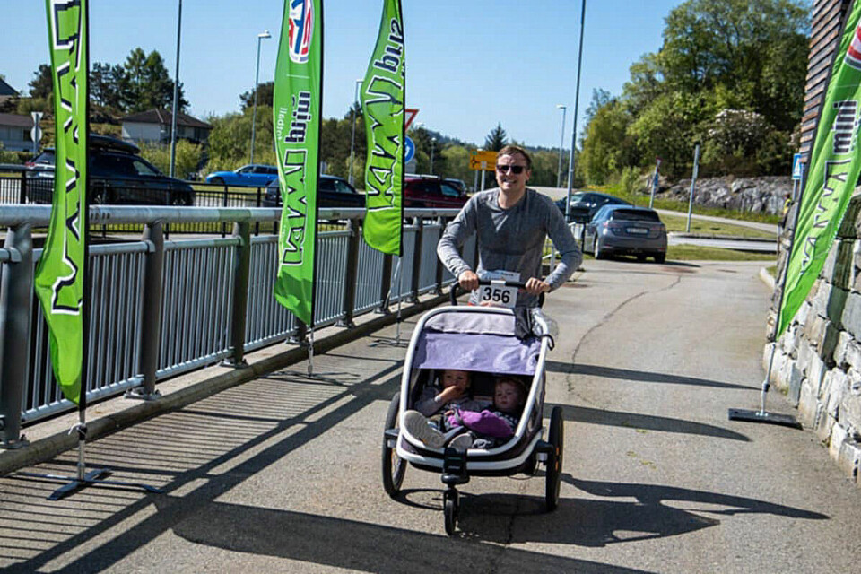 Trond Spurkeland var beste mann på den halve distansen fra Ikea til Knarvik. (Foto:Sondre Haukedal)
