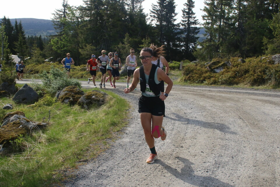 Ragnhild Haukåen løp til seier i Birken Fjellmaraton. (Foto: Rolf Bakken)