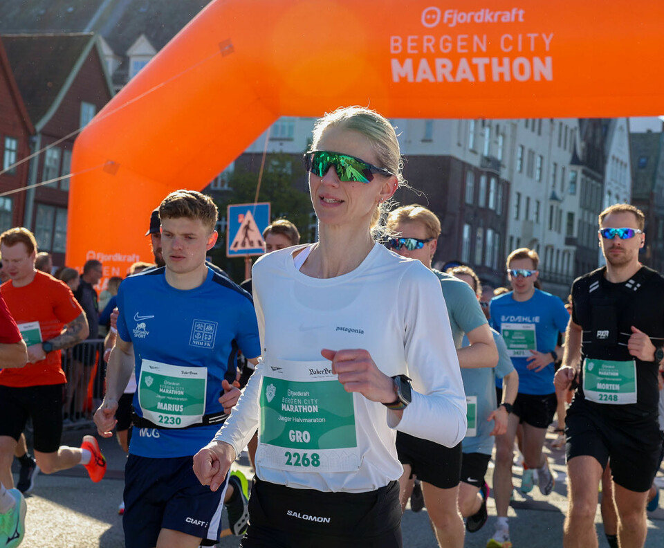 Gro Zahl tar en klasseseier i K45-49 på halvmaraton. Den klassen har 203 fullførende deltakere.