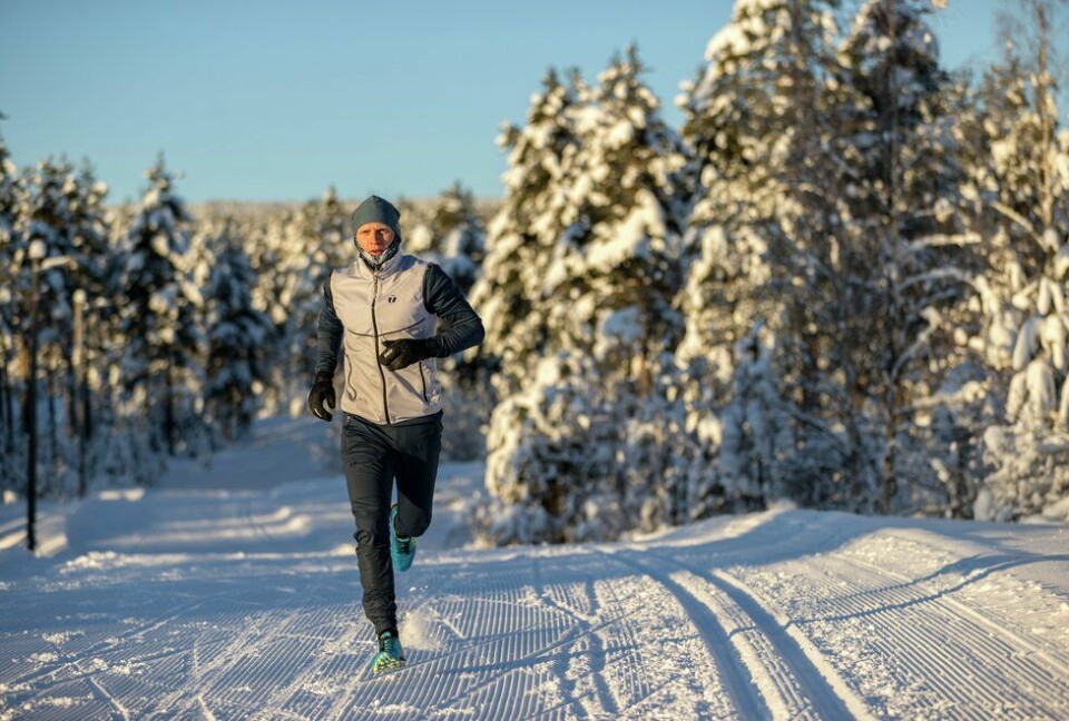 Hans Christian Tungesvik tester løypa til NM Vintertriathlon i 23 minusgrader forrige lørdag. (Foto: Sylvain Cavatz) - Vintertriathlon NM 2021 - Hans Christian Tungesvik