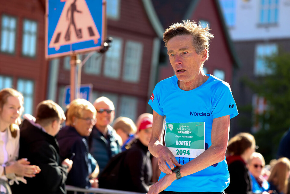 Robert Næss hadde i fjor en av landets beste tider på maraton for klasse M60-64. I dag løp han halvmaraton, men ikke noen klasseseier i dag.