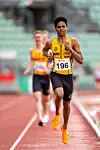 Haakon kamlesh Heltzer Sørstad var raskest på 1500 meter, med 3.51,31. (Foto: Samuel Hafsahl)