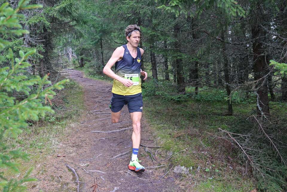 Thomas Kjetland var først opp til toppen i dag. (Foto: Tom-Arild Hansen)