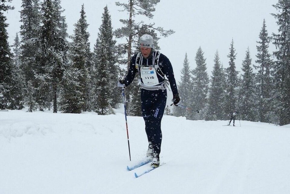 Alle reportasjer og tall fra SkiBirken 2024 Bent Inglingstad fra Oslo var førstemann i mål på TurBirken på 3:33:05. Her i Kvarstadlia vel halvveis. (Foto: Stein Arne Negård)
