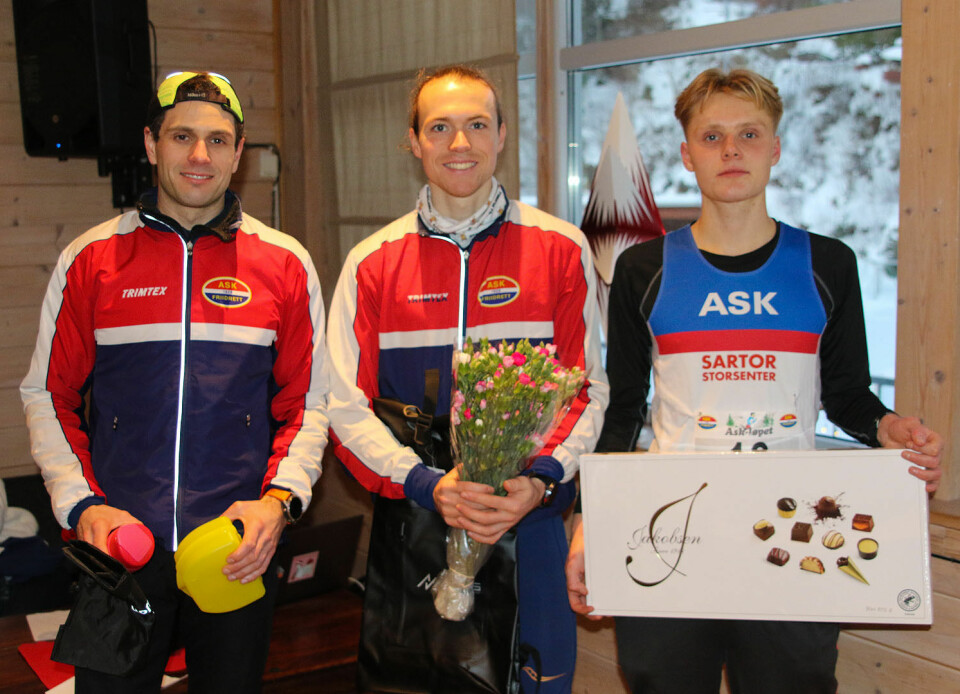 Premiepallen menn: Remy Furevik, Marius Sørli og Sigve Lillebø.