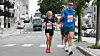 Ida Ervik Raaness og Frithjof Storås Austigard løp halvmaraton under Ålesund Maraton 2024