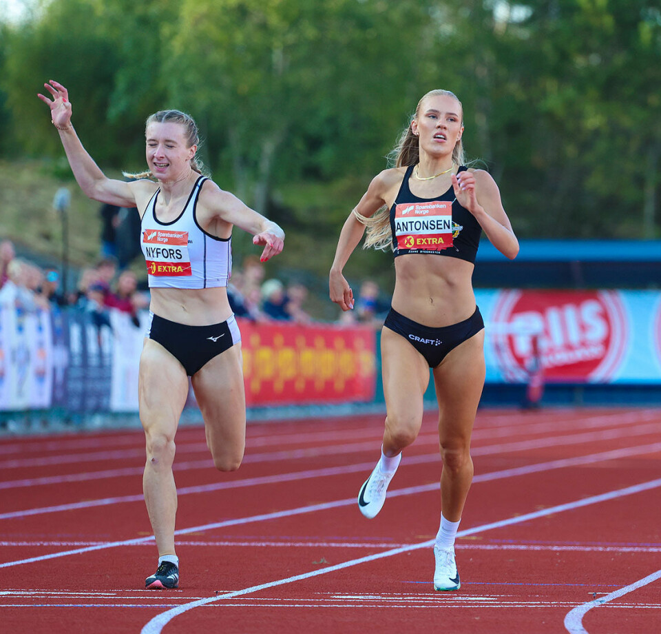 Pernille Karlsen Antonsen vant fem hundredeler foran Malin Ingeborg Nyfors.