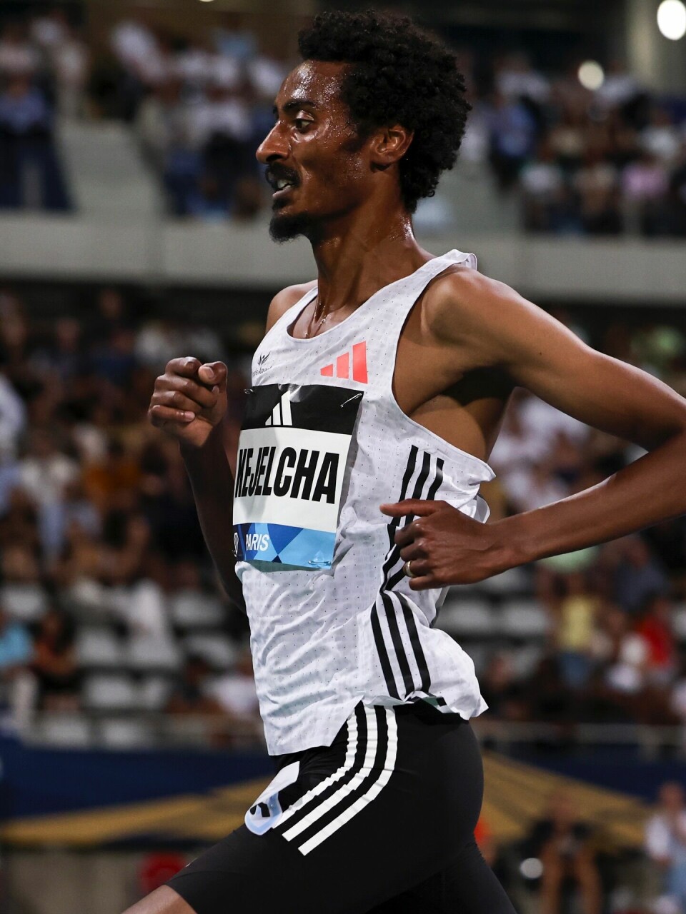 Yomif Kejelcha holdt unna til seier på 5000 m. (Foto: Wanda Diamond League)