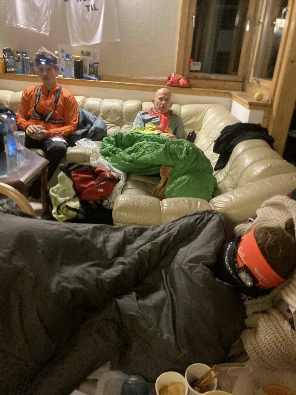 Det hviles mellom slagene under Ekeberg Backyard Ultra. (Foto: arrangøren)