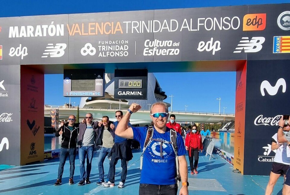 Øyvind Nilsen perset med fem minutter i Valencia Maraton. Nå er målet å komme under 3 timer. (Foto: Privat) Øyvind Nilsen