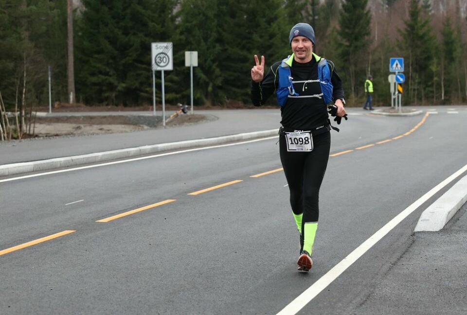 Evgeny Borzenin løp maraton under Jessheim Vintermaraton 2021