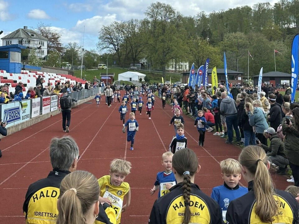 Full fart inn til medalje i barneløpet for de aller yngste. (Foto: arrangøren)