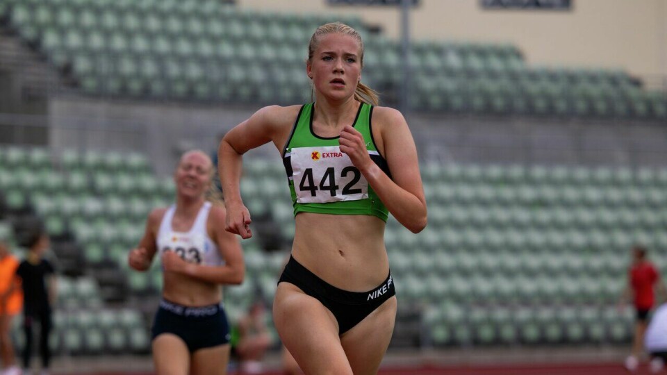 Maiken Homlung Prøitz ble nummer 7 i A-finalen. (Arkivfoto: Samuel Hafsahl) Sommerstevnet, Bislett - KS 1500m - Maiken Homlung Prøitz (442)