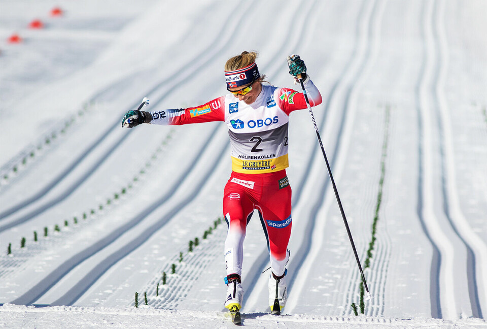 Skal det bli slutt på å sjå Therese Johaug gå over mål i slike løyper? Er målstreken rett og slett nådd for klassisk langrenn? (Foto: Sylvain Cavatz) Skal det bli slutt på å sjå Therese Johaug gå over mål i slike løyper? Er målstreken rett og slett nådd for klassisk langrenn? (Foto: Sylvain Cavatz)