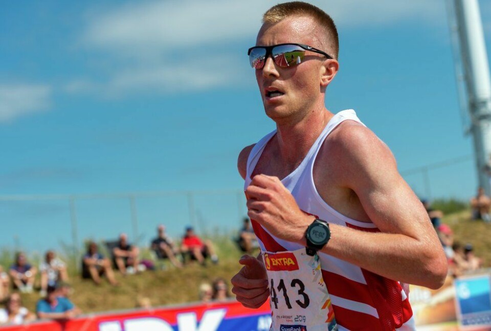 Sondre Nordstad Moen's maratonløp på 2:06:16 var årets beste norske maratonresultat på herresiden. Bildet er fra NM 10 000 meter. (Foto: Samuel Hafsahl) NM Friidrett 2019 - 10000m - Sondre Nordstad Moen