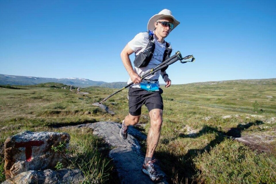 Vinnar av årets Hardangerjøkulen ultra 95K blei Even Leivestad Sverdrup med tida 12:28:20.(Foto: Kai-Otto Melau)