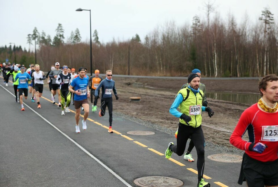 Nr 1397 John Henry Strupstad på halvmaraton under Jessheim Vintermaraton 2021