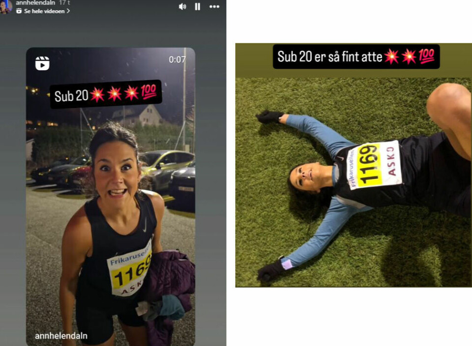 Den aller mest fornøyde løperen var kanskje den meget treningsvillige Ann-Helen Dalen som brøt 20 minuttersgrensen for første gang, sluttiden ble 19:59. Dette er en flott fremgang for løperen som for tre år siden brukte 33 minutter på 5 km. (Foto: Ann-Helens Instragramkonto)