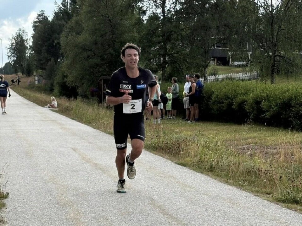 Tredjemann Casper Kvam Grindhagen på de siste meterne. (Foto: arrangøren)