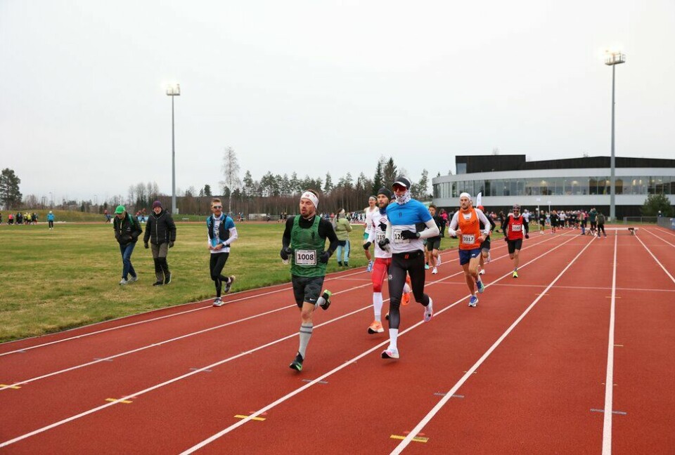Kristian Ulriksen (fremst) Jessheim Vintermaraton 2021