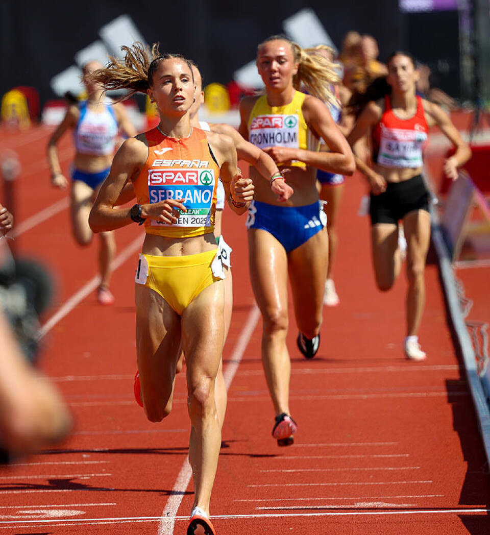Marta Serrano vinner heatet. (Foto: Arne Dag Myking)