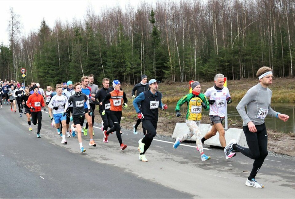 nr 2200 Mathilde Hagen kom på andreplass på 10-kilometeren under Jessheim Vintermaraton 2021