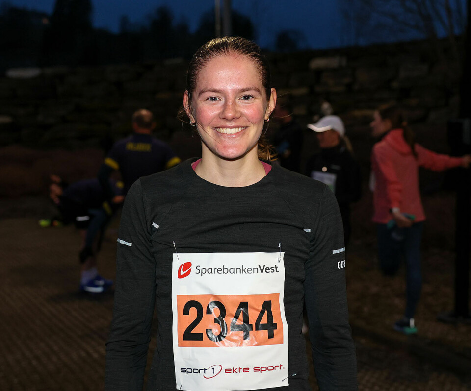 Julia Kristina Furuseth tok nesten løyperekorden i Åsane Løpskarusell i dette løpet, men var syv små sekunder for sein.