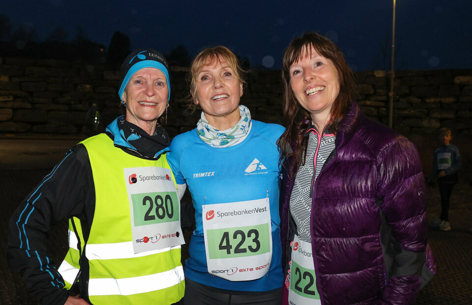 Beate Rikstad, Bente Midtun og May Britt Soldal er blant de rutinerte deltakerne i Åsane Løpskarusell.