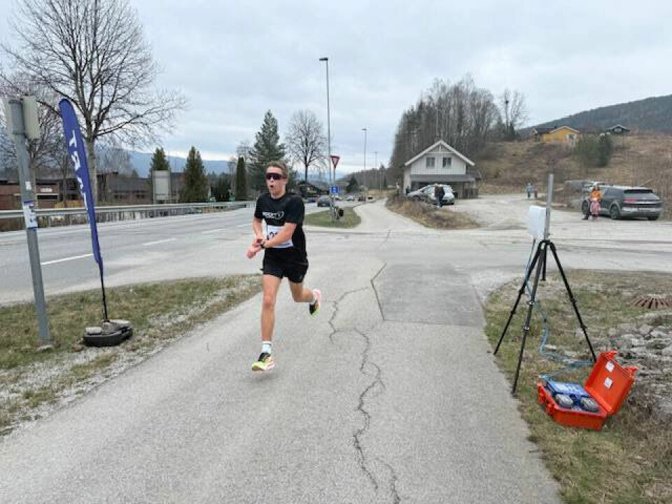 Sondre Momrak satte ny løyperekord med tiden 32.09. (Foto: Trude Harstad)