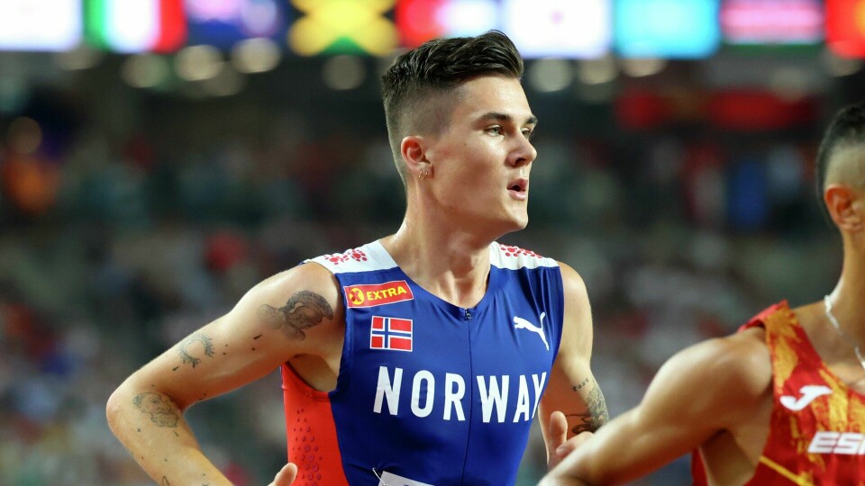 Jakob Asserson Ingebrigtsen startet sesongen på sterkt vis, han tok verdensrekorden på en engelsk mil innendørs. (Arkivbilde: World Athletics Championships Budapest23, foto: Arne Dag Myking) VM Friidrett 2023 Budapest - 5000 meter menn finale - Jakob Ingebrigtsen