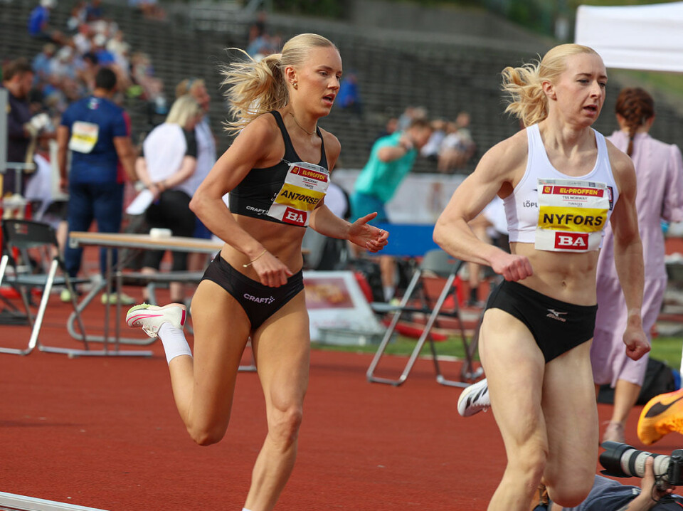 6. plass til Malin Nyfors - pers på Pernille Antonsen på 800 m