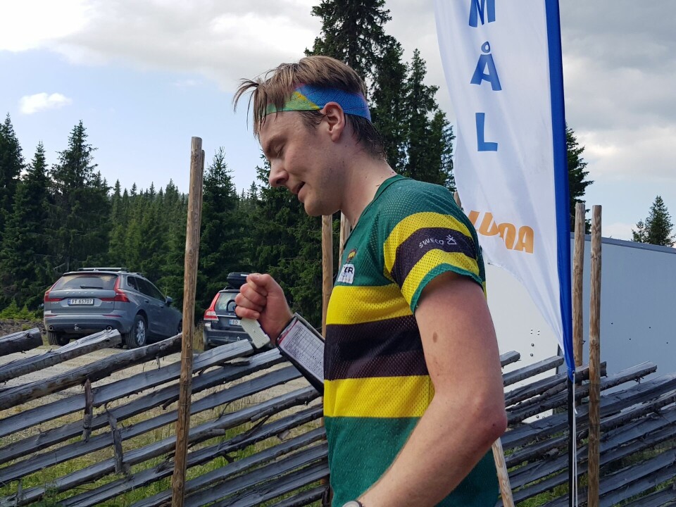 Eskil Frøisland i mål som tredjemann i A lang søndag.