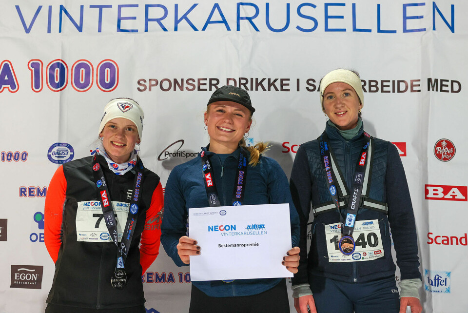 Premiepallen kvinner 5 km: Emilie Tømmerås Bentzon, Miriam Emilie Stensland Donovan og Kristin Tunsberg.