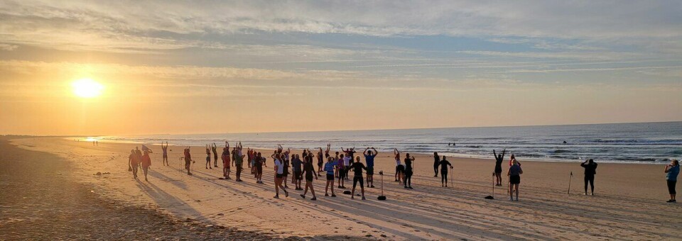 Trening i soloppgang:Hver morgen blir det mulighet for å være med på morgenjogg på stranda før frokost. Joggeøkta avsluttes etter 30 minutter med tøying. (Foto: Marianne Røhme / Kondis © Kondis) På Kondistur til Portugal med Springtime oktober 2023